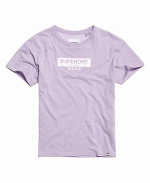 Superdry Premium Brand Classic Oversized Portland Női Pólók Lila | FZNLX5391